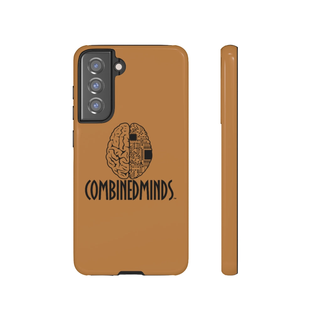 CombinedMinds Cell Phone Case - Light Brown Black Logo