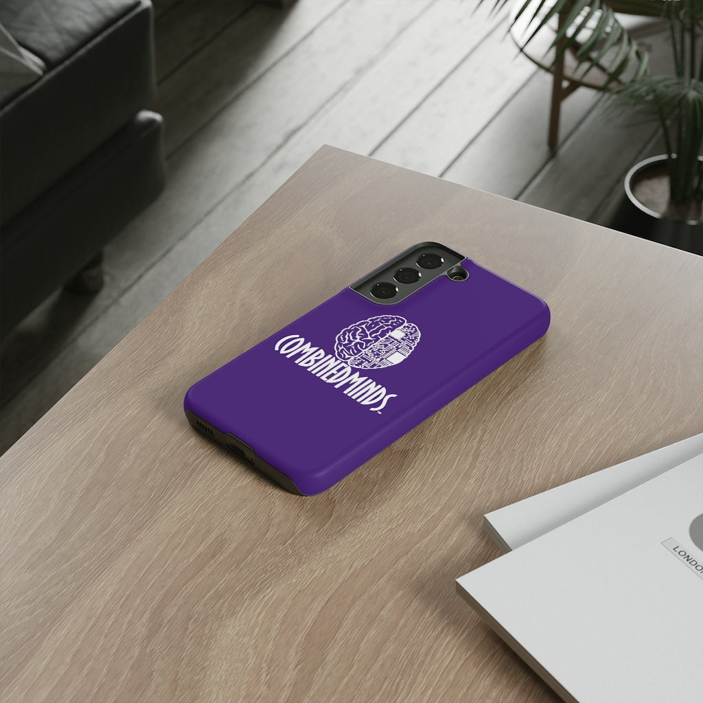CombinedMinds Cell Phone Case- Purple White Logo