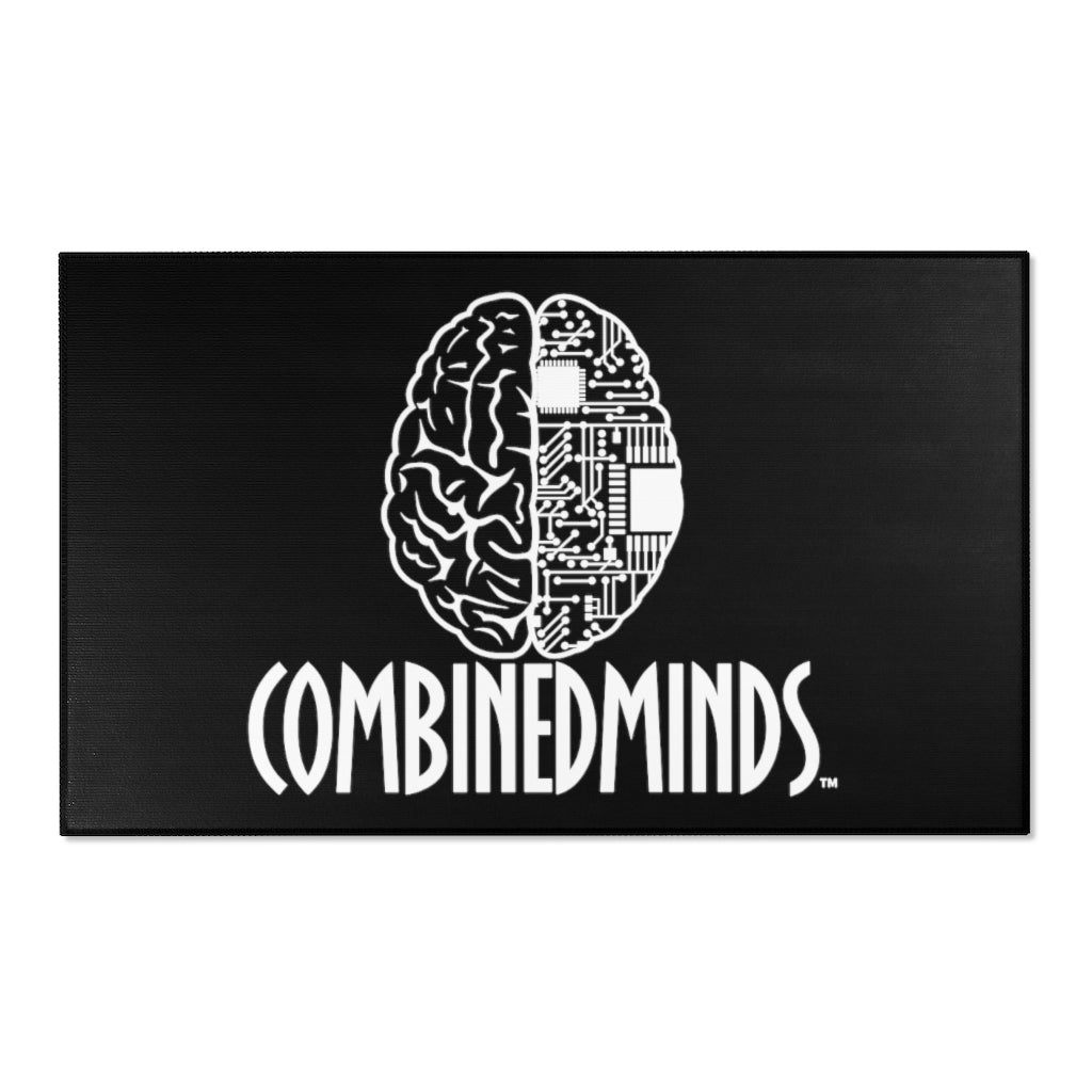 CombinedMinds Area Rugs - White Logo Black