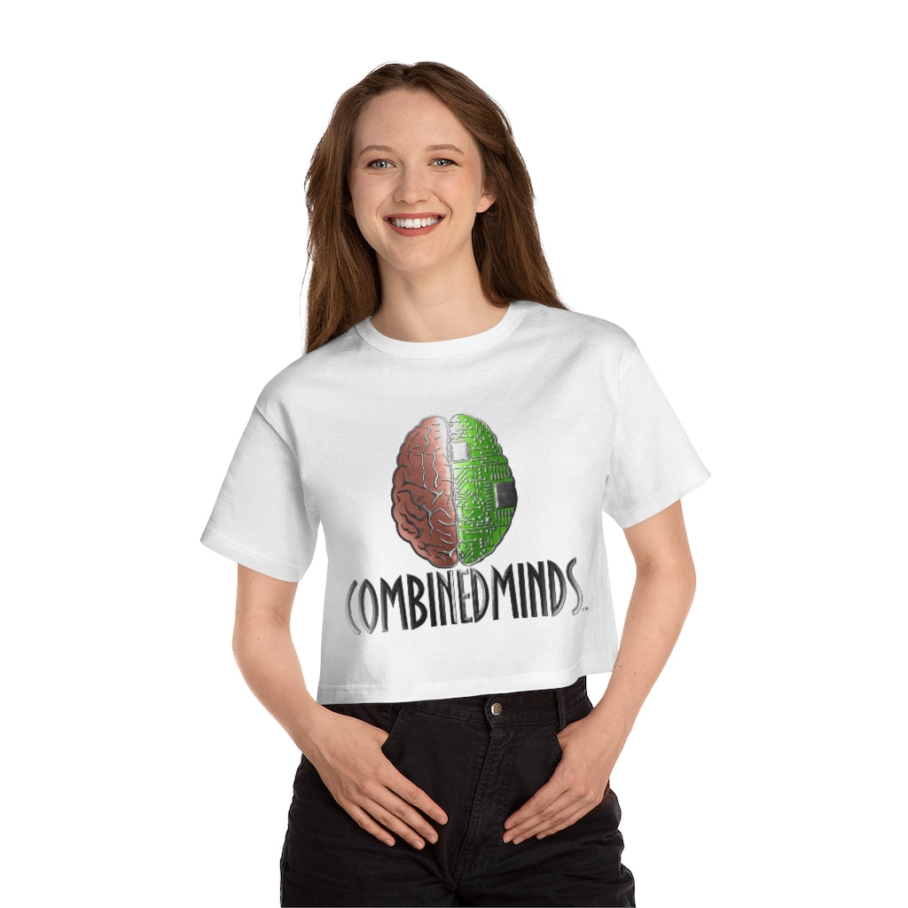 CombinedMinds Champion Women's Heritage Cropped T-Shirt Color Logo