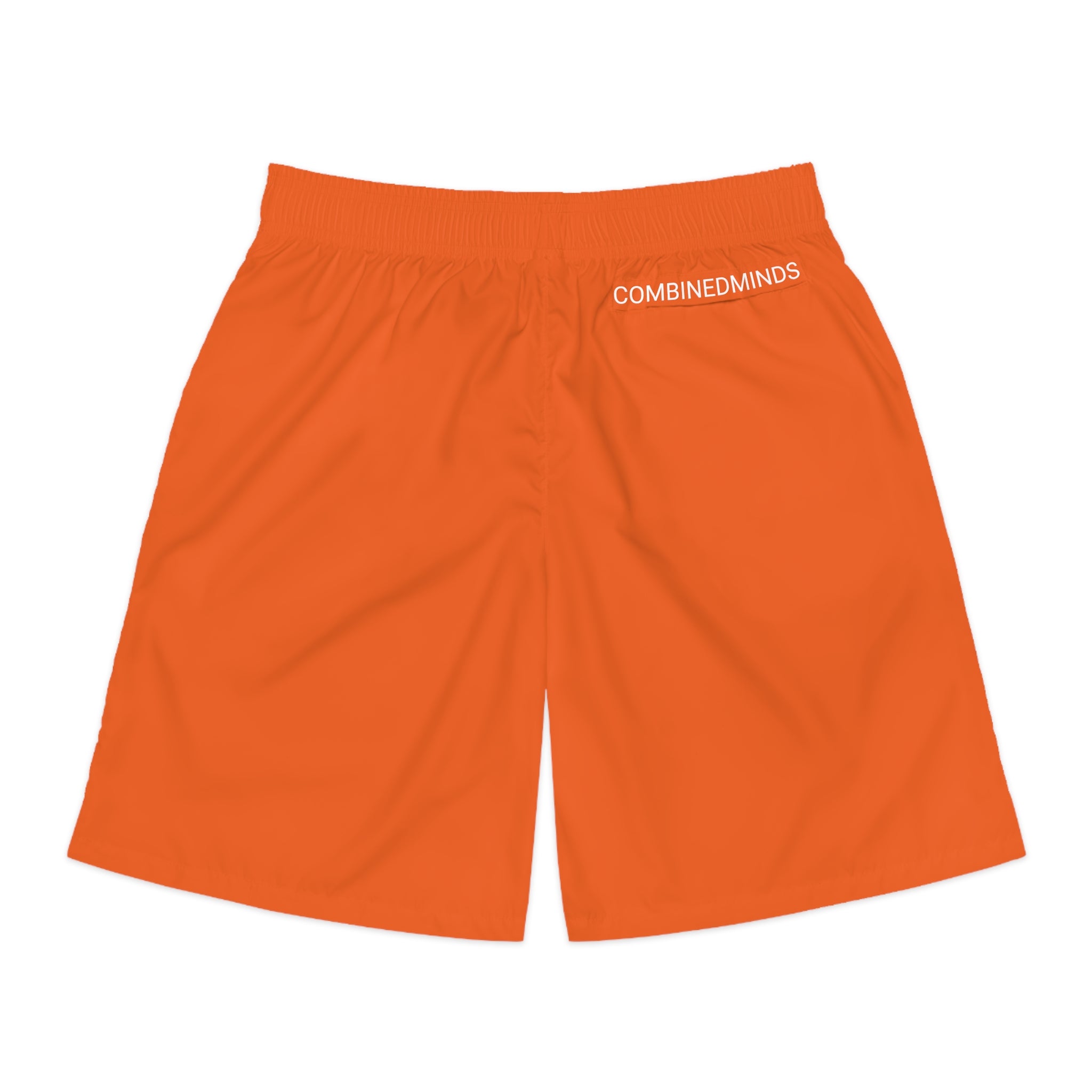 CombinedMinds Men's Jogger Shorts Orange/White Logo