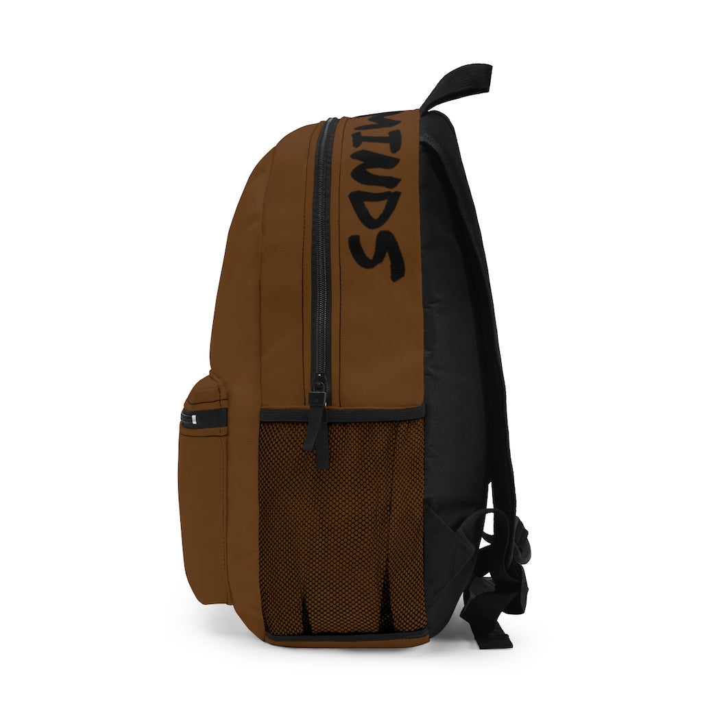 CombinedMinds Backpack - Dark Brown Black Logo
