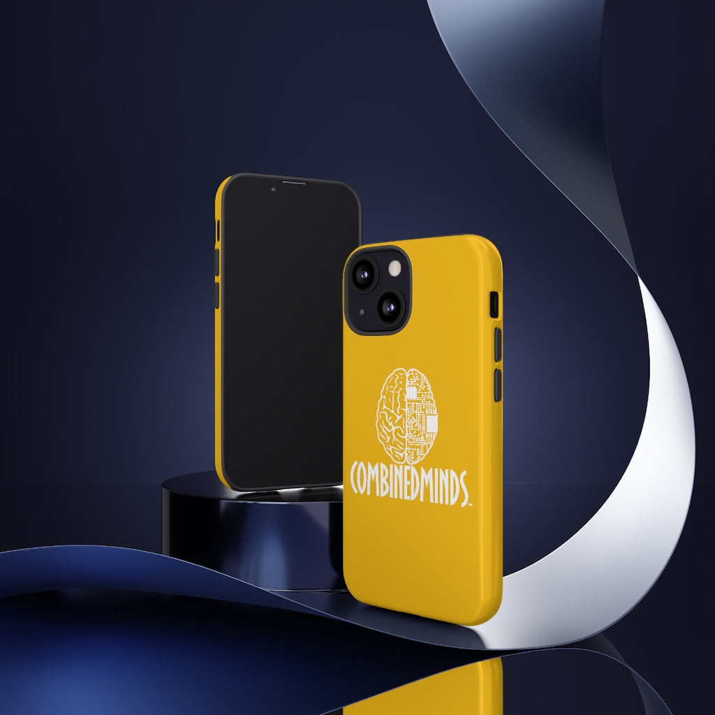CombinedMinds Cell Phone Case- Yellow White Logo