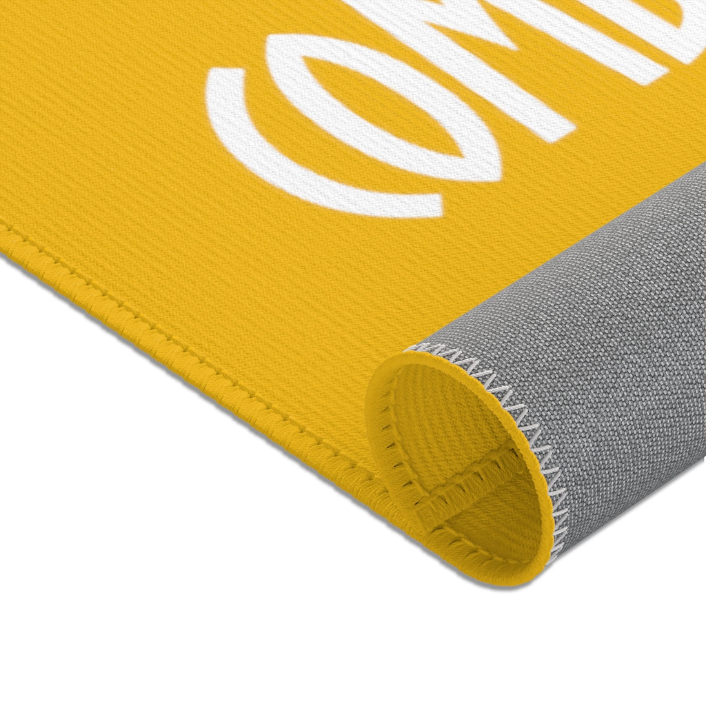 CombinedMinds Area Rugs - White Logo Yellow