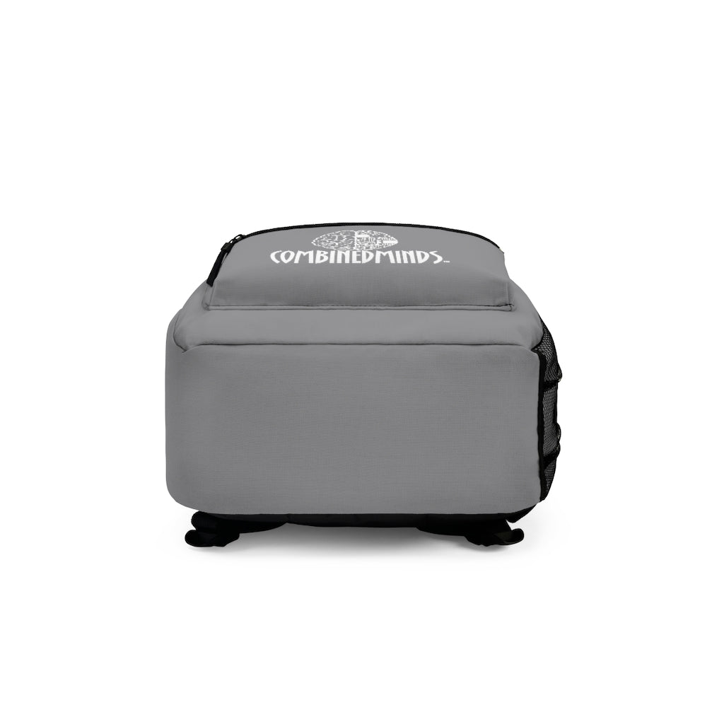 CombinedMinds Backpack - Grey White Logo