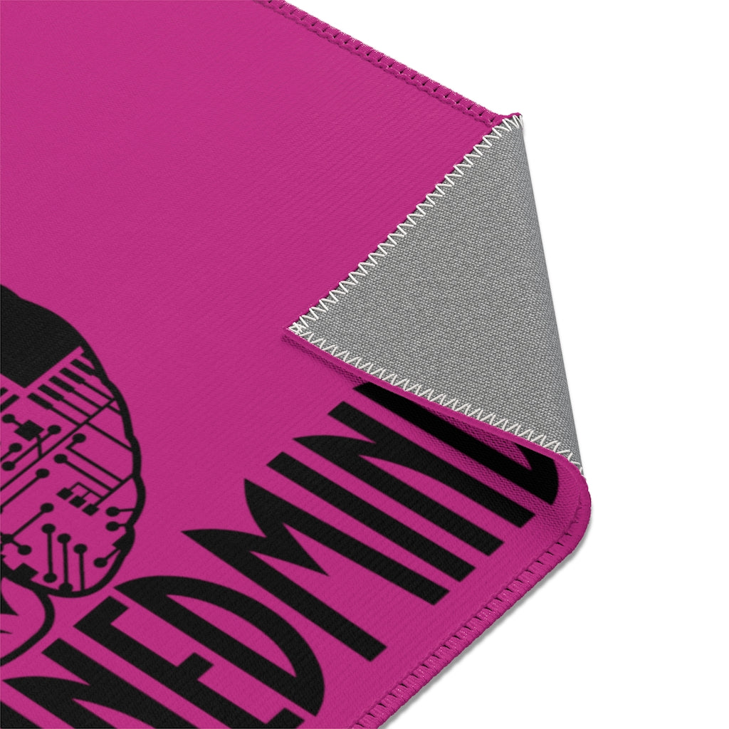 CombinedMinds Area Rugs - Black Logo Pink