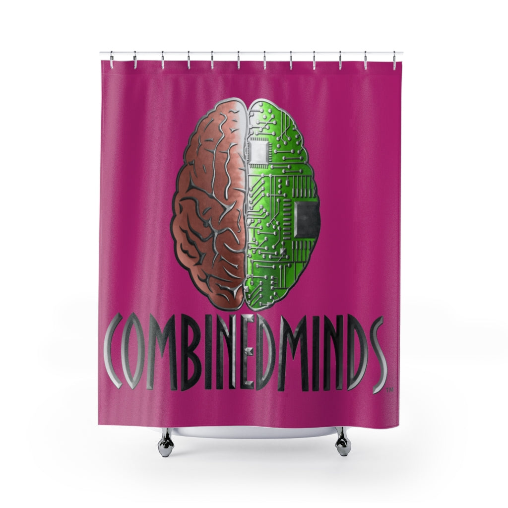 CombinedMinds Shower Curtains - Color Logo Pink