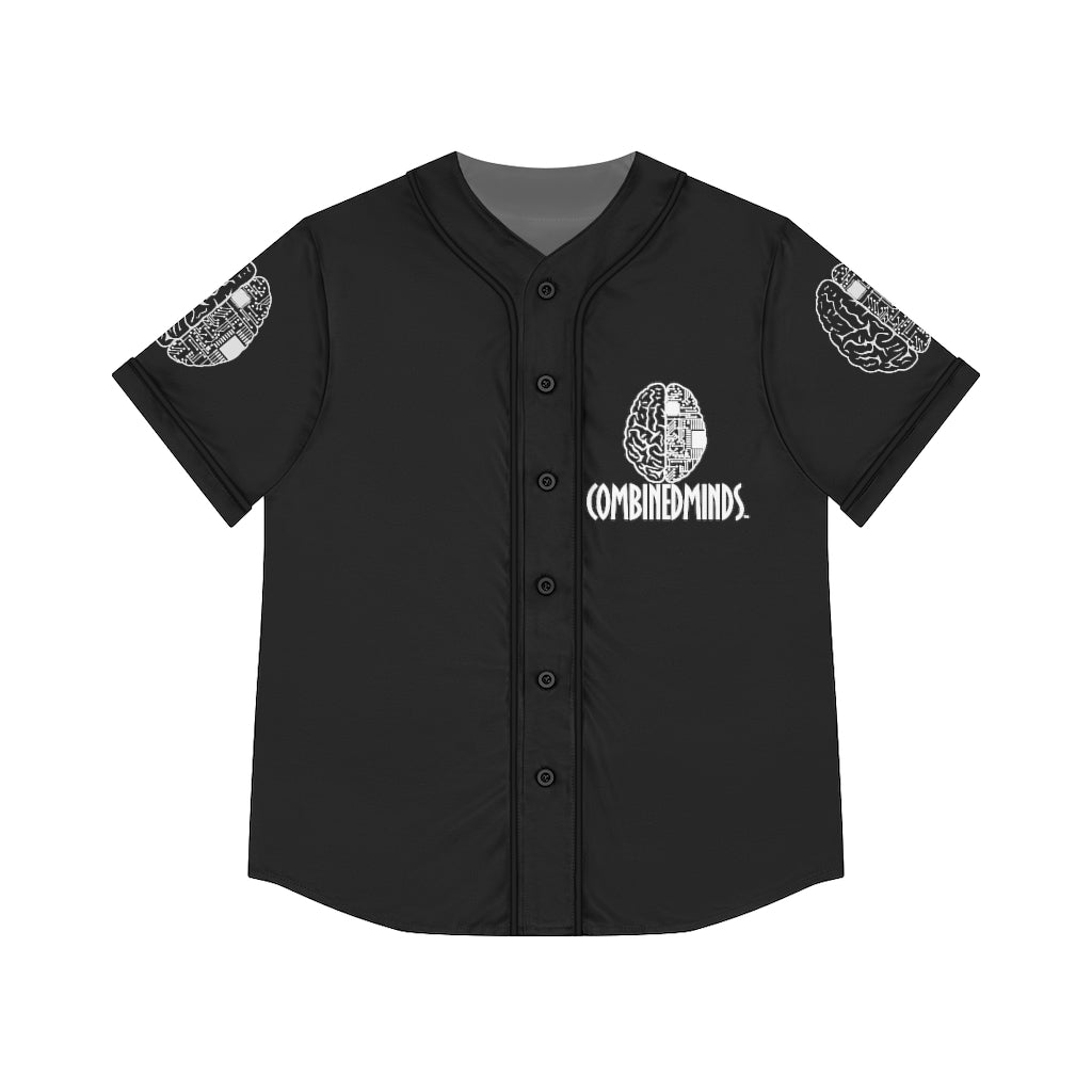 CombinedMinds Women's Baseball Jersey - White Logo Black