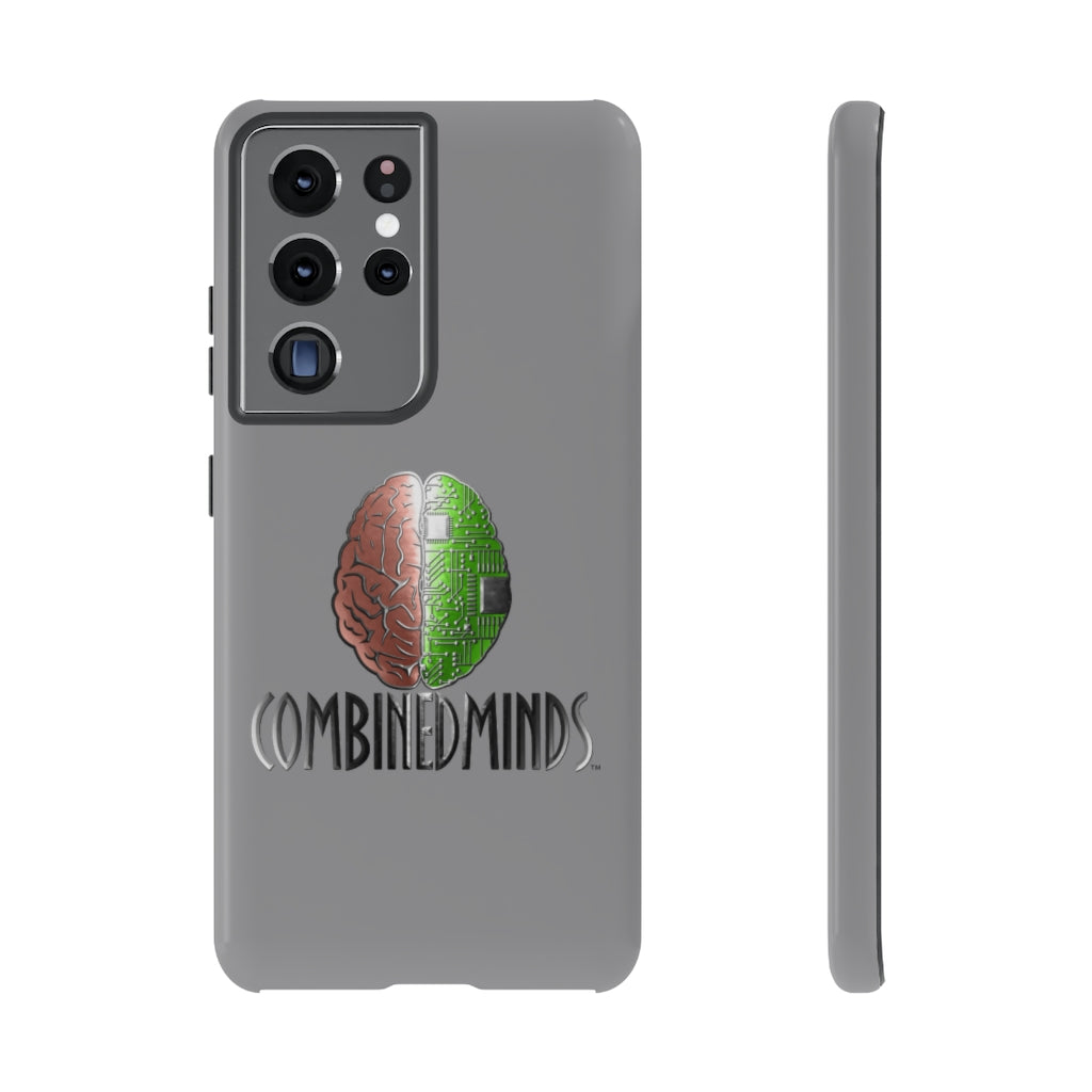 CombinedMinds Tough Cell Phone Cases - Grey Color Logo