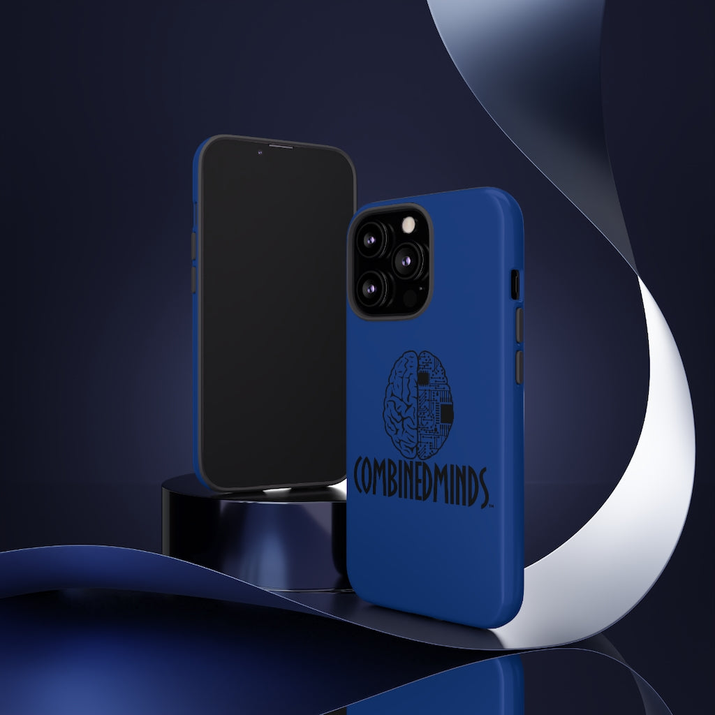 CombinedMinds Cell Phone Case -Royal Blue Black Logo