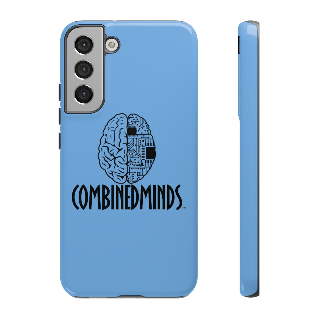 CombinedMinds Cell Phone Case -Light Blue Black Logo