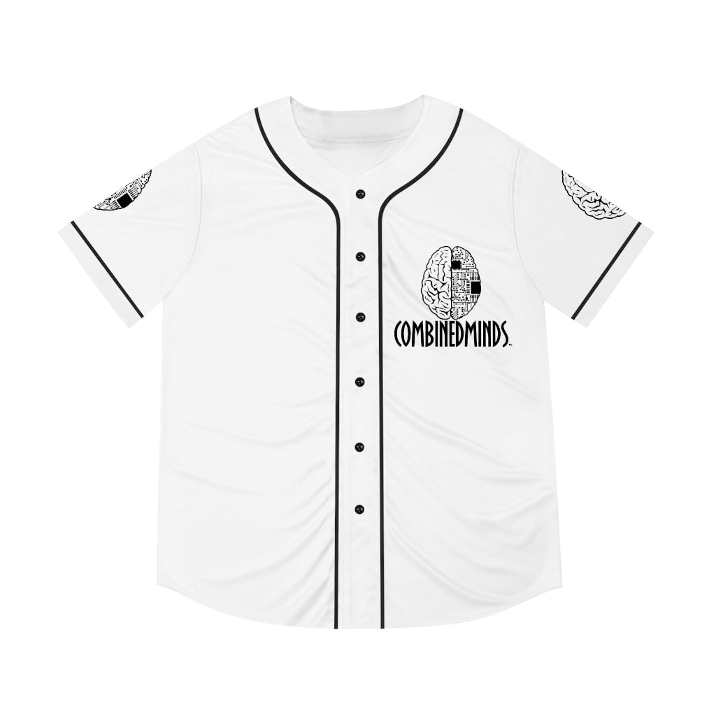 CombinedMinds Men's Baseball Jersey - Black Logo White