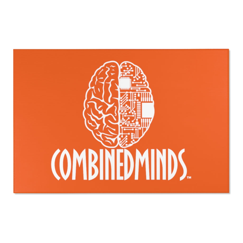 CombinedMinds Area Rugs - White Logo Orange