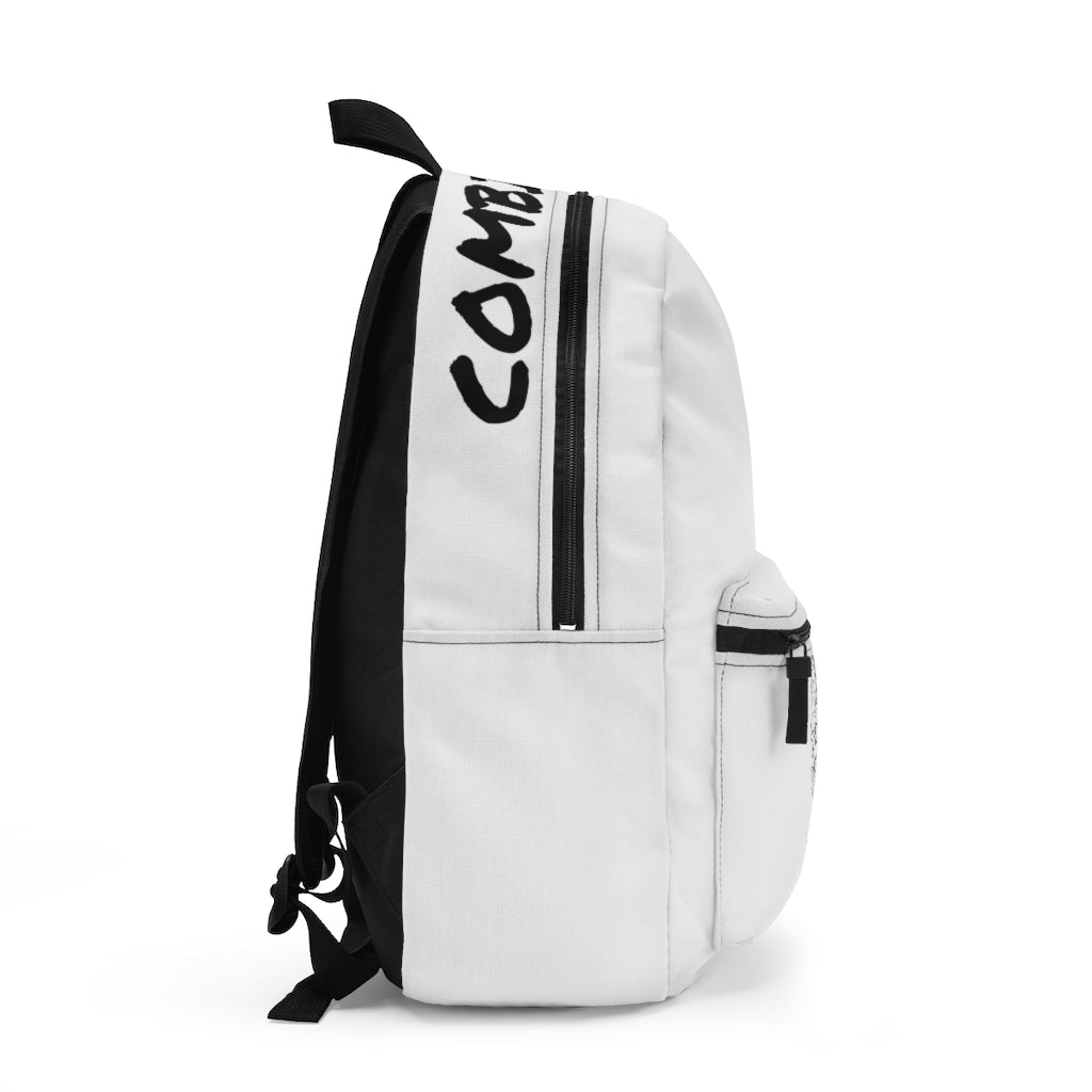 CombinedMinds Backpack - White Black Logo
