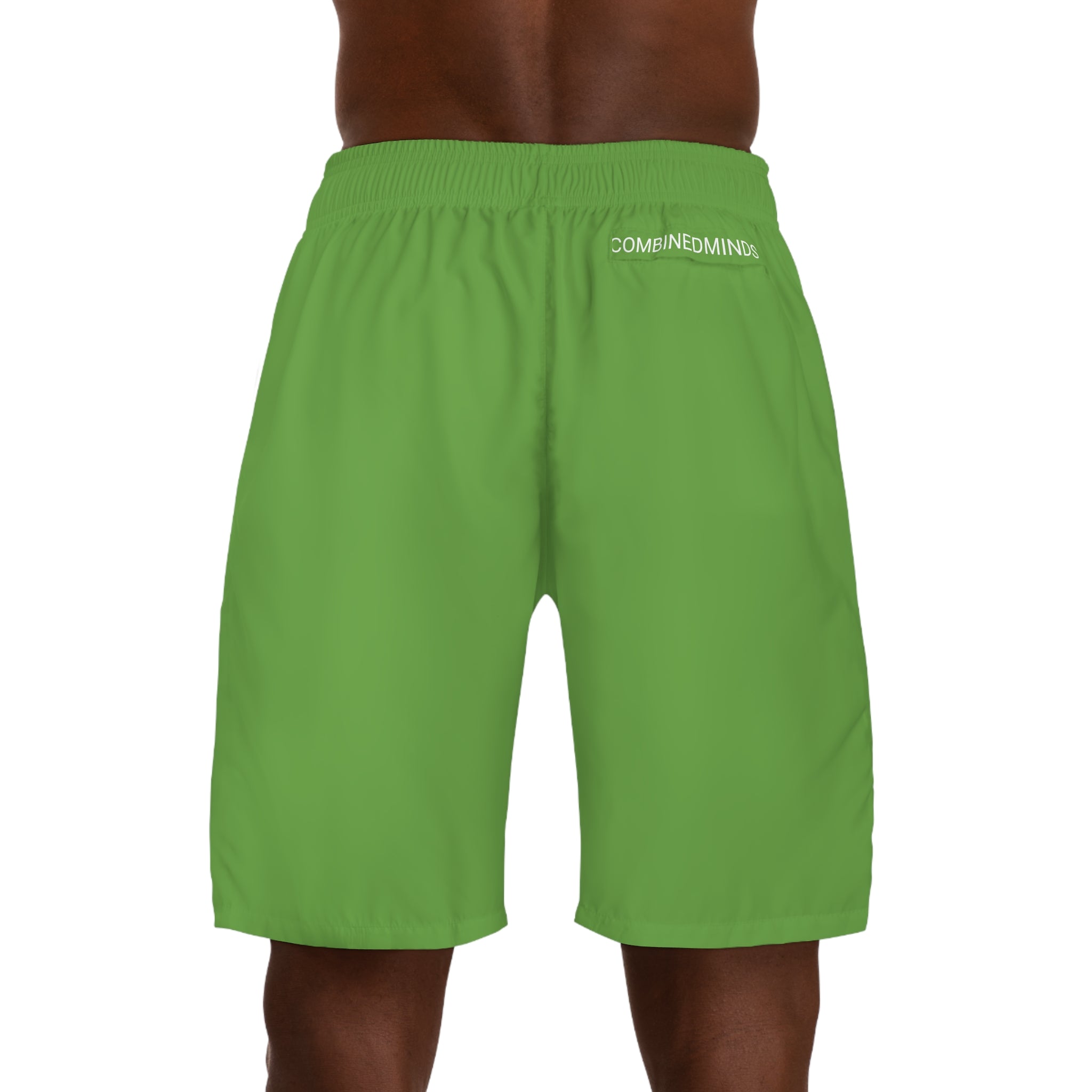 CombinedMinds Men's Jogger Shorts Green/White Logo