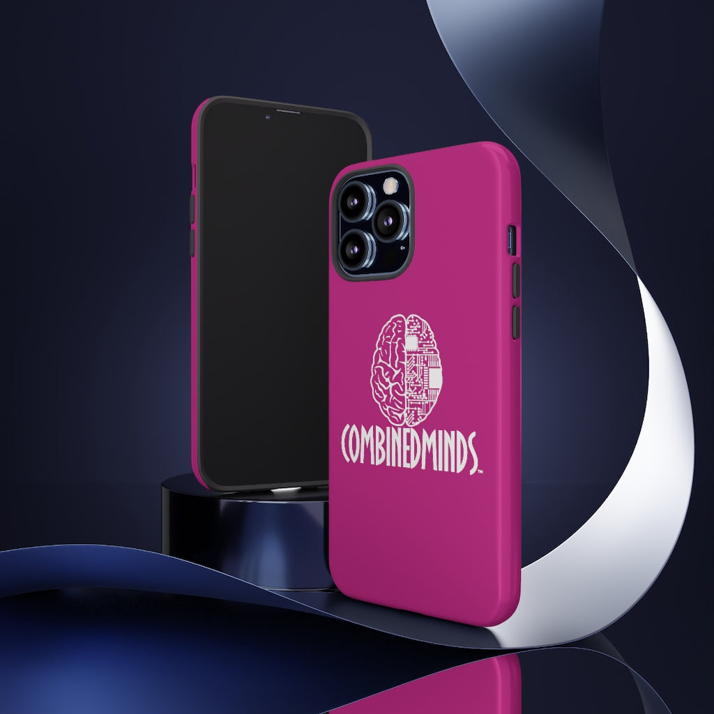 CombinedMinds Cell Phone Case- Pink White Logo