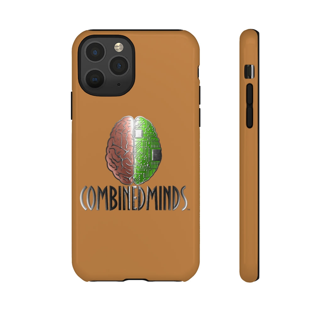 CombinedMinds Tough Cell Phone Cases - Light Brown Color Logo