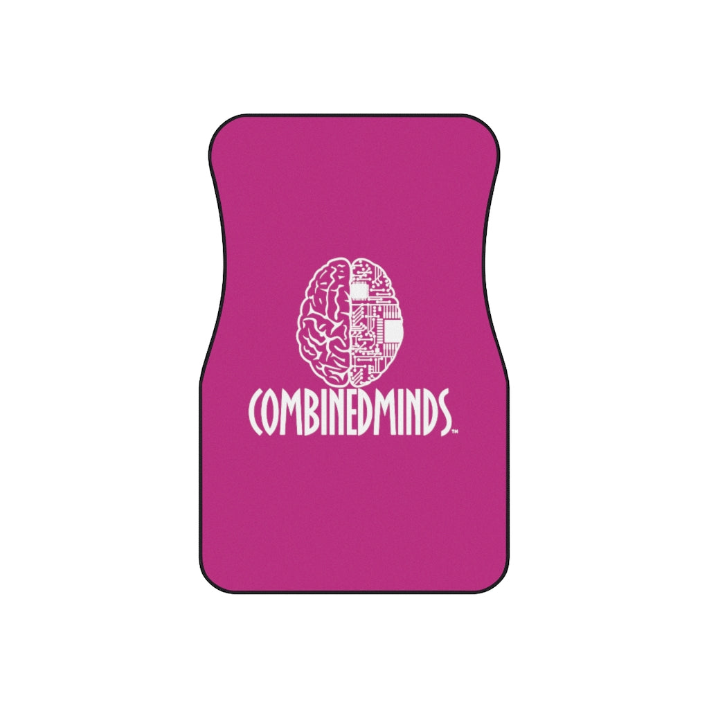 CombinedMinds Car Mats (Set of 4) - Pink/White