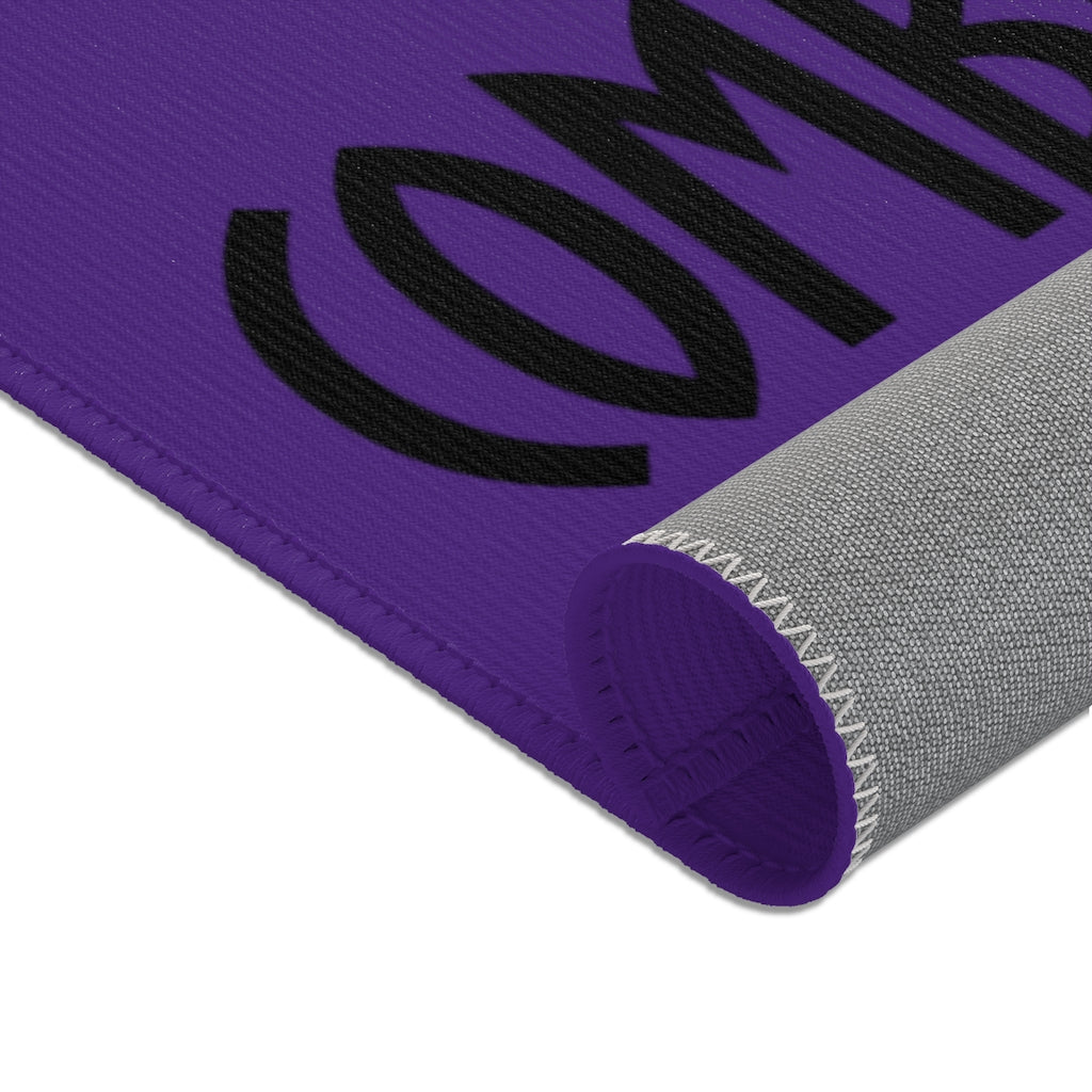 CombinedMinds Area Rugs - Black Logo Purple