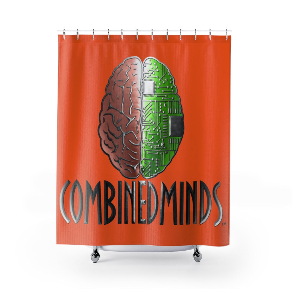CombinedMinds Shower Curtains - Color Logo Orange