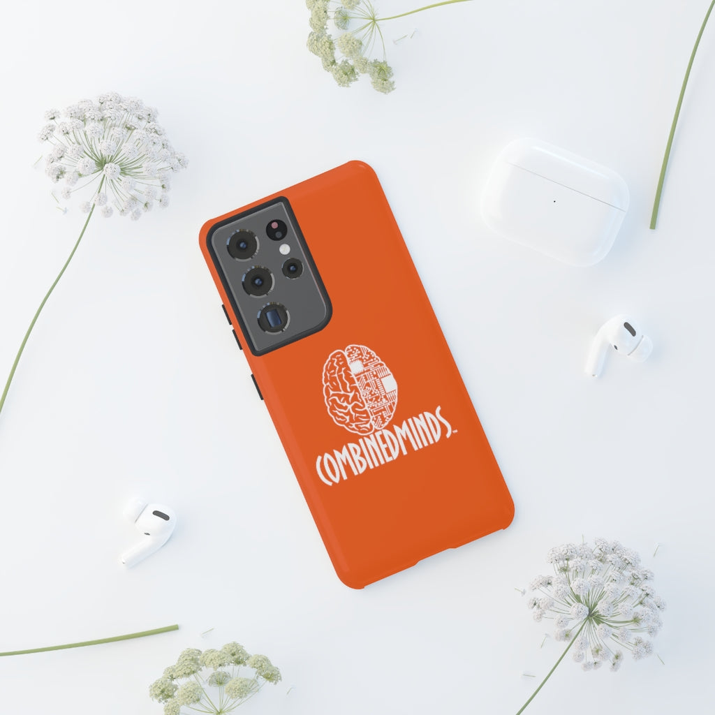 CombinedMinds Cell Phone Case- Orange White Logo
