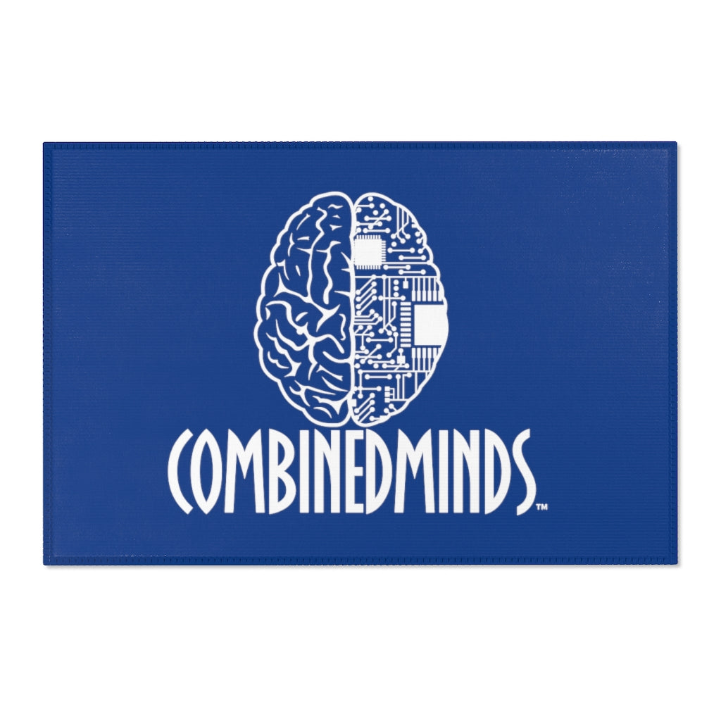 CombinedMinds Area Rugs - White Logo Royal Blue