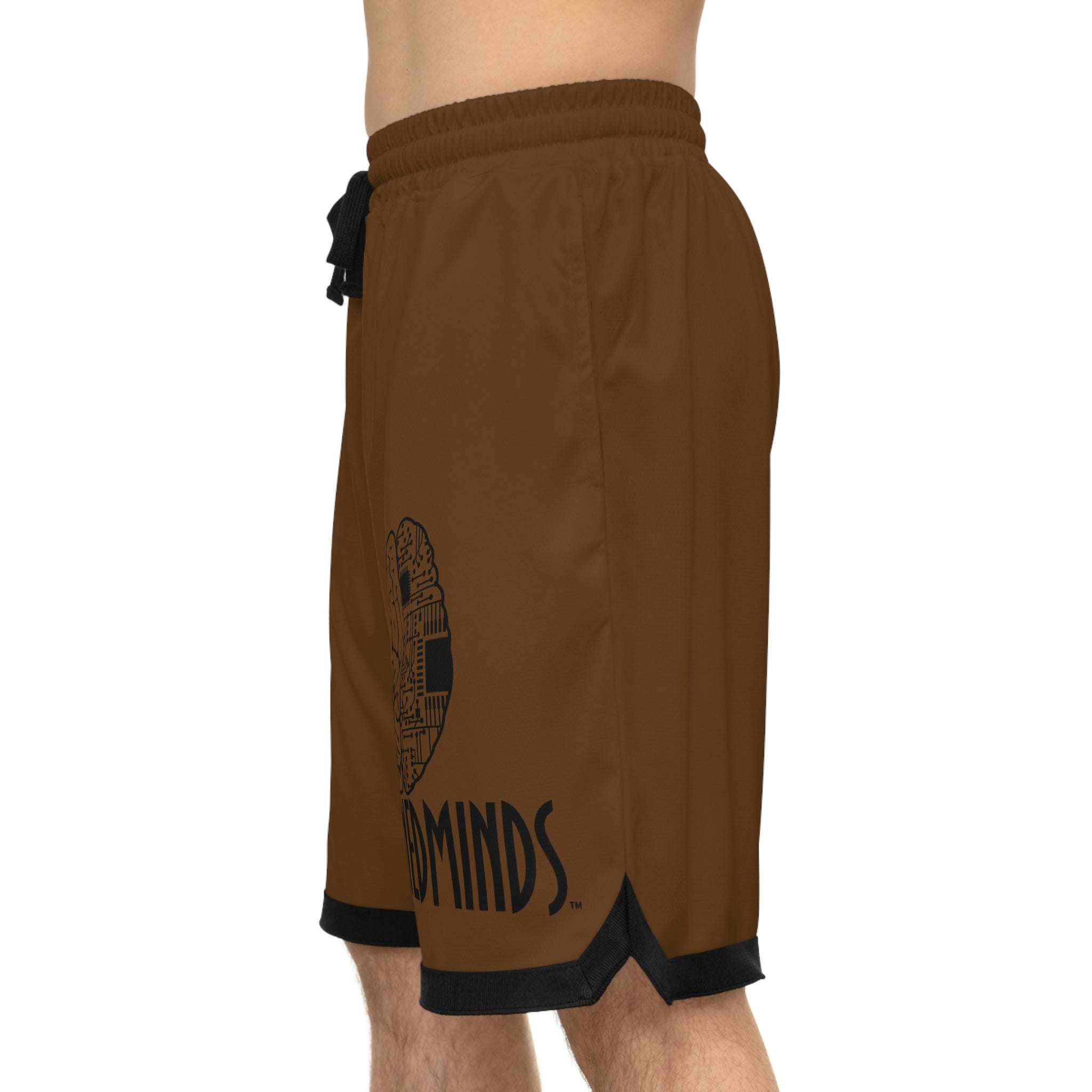 Combinedminds Basketball Shorts Brown/Black Logo