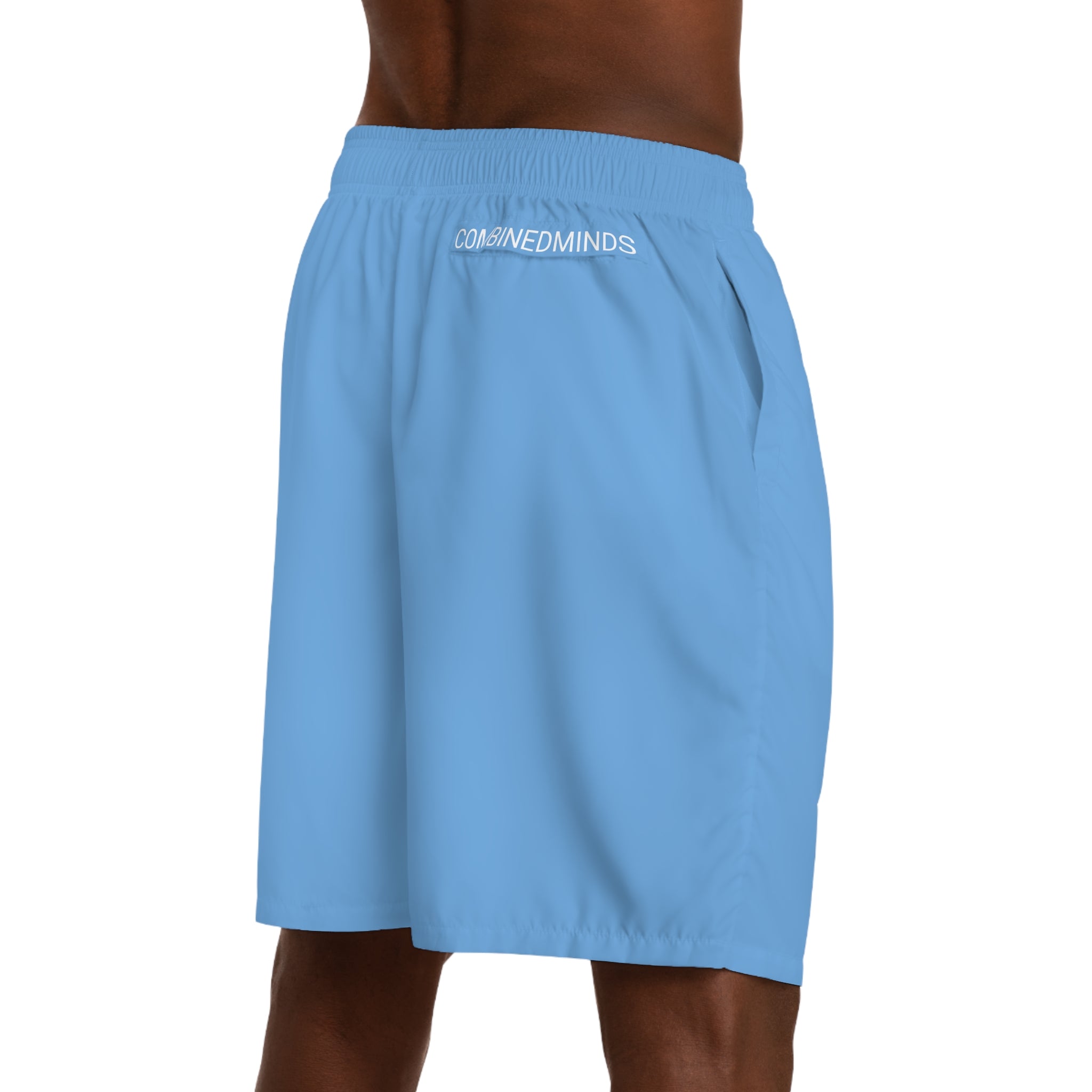 CombinedMinds Men's Jogger Shorts LightBlue/White Logo