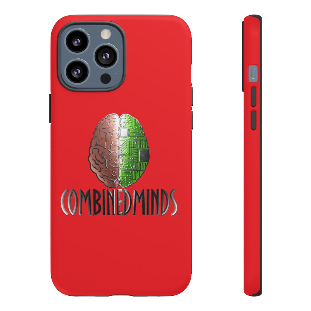 CombinedMinds Tough Cell Phone Cases - Red Color Logo