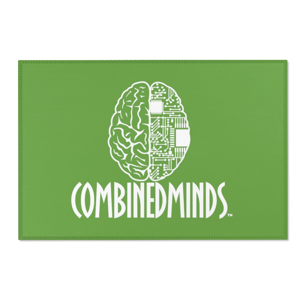 CombinedMinds Area Rugs - White Logo Green