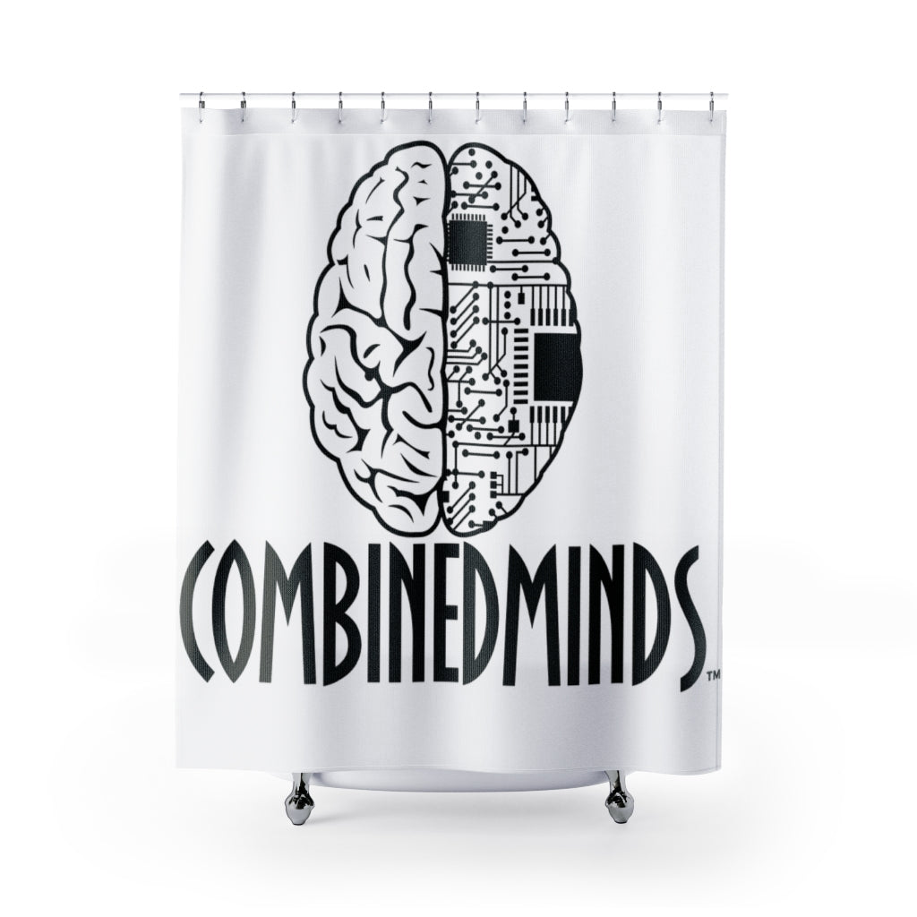 CombinedMinds Shower Curtains - Black Logo