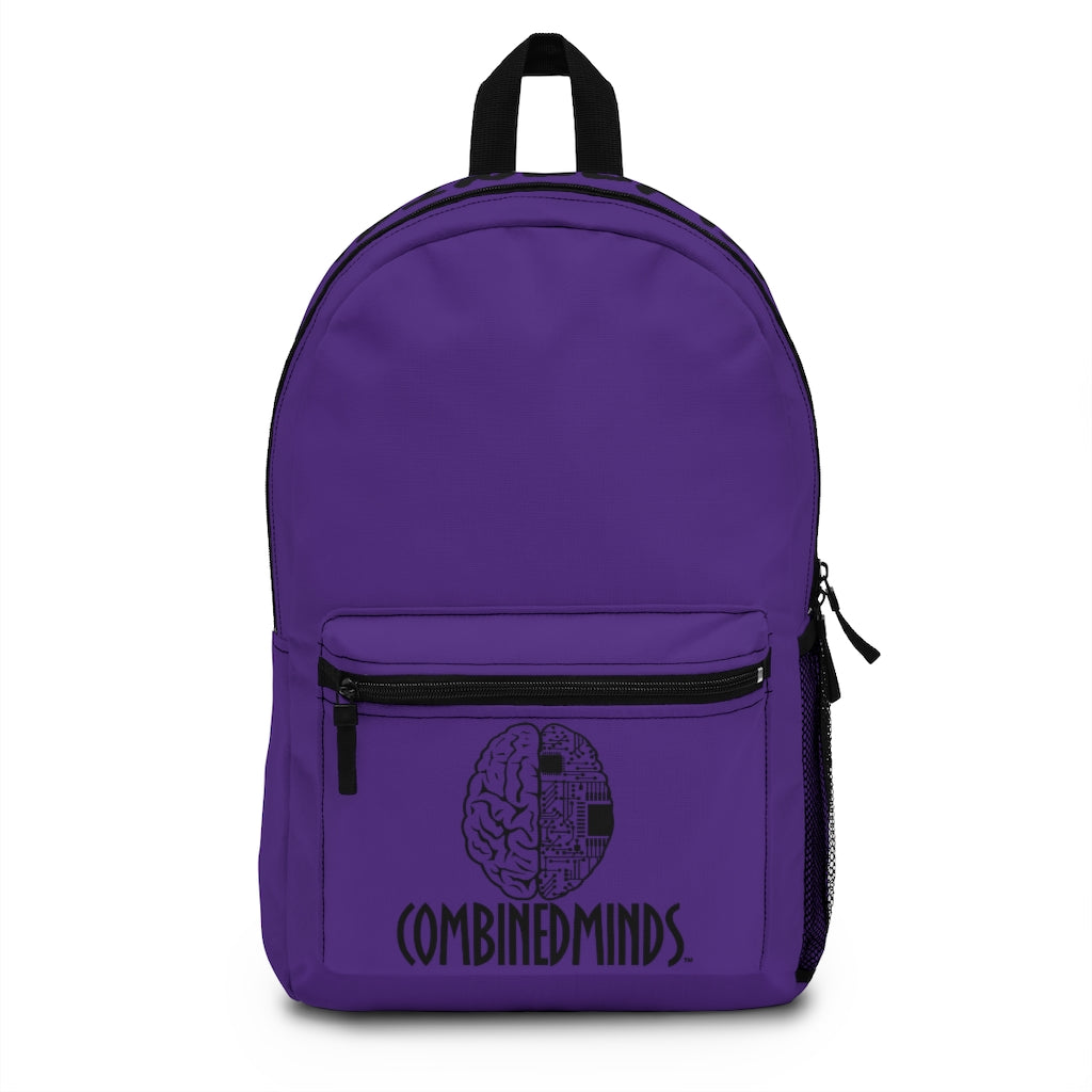 CombinedMinds Backpack - Purple Black Logo