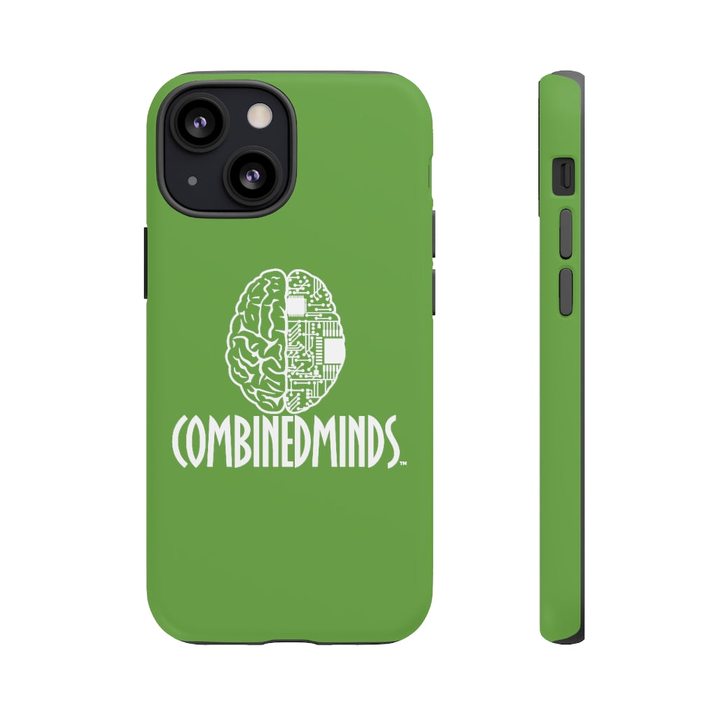 CombinedMinds Cell Phone Case- Green White Logo